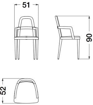 Мягкий тканевый стул с подлокотниками CPRN HOMOOD Starlight ARCH-00029385 - Вид №2
