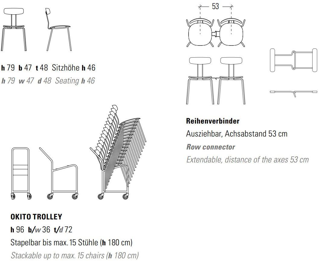 ZEITRAUM Штабелируемый стул из фанеры Okito sun-id-1453322 - Вид №9