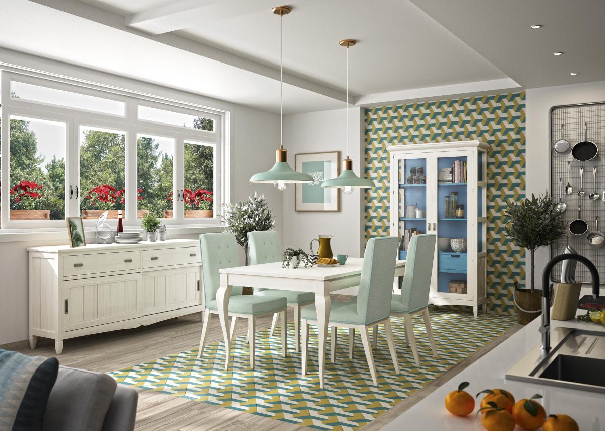 090691 Прямоугольный стол 140 выгнутые ножки Grupo Seys Fontana Santreyd