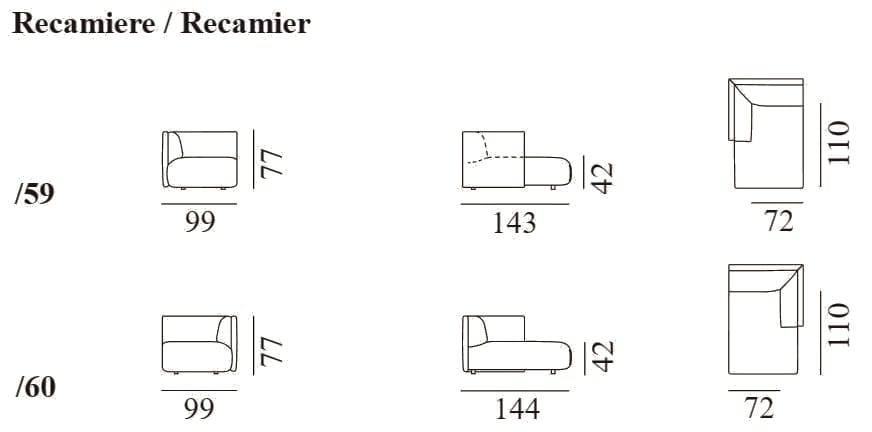 Секционный диван из кожи и ткани de Sede DS-1030 FLATTER ARCH-00104468 - Вид №23