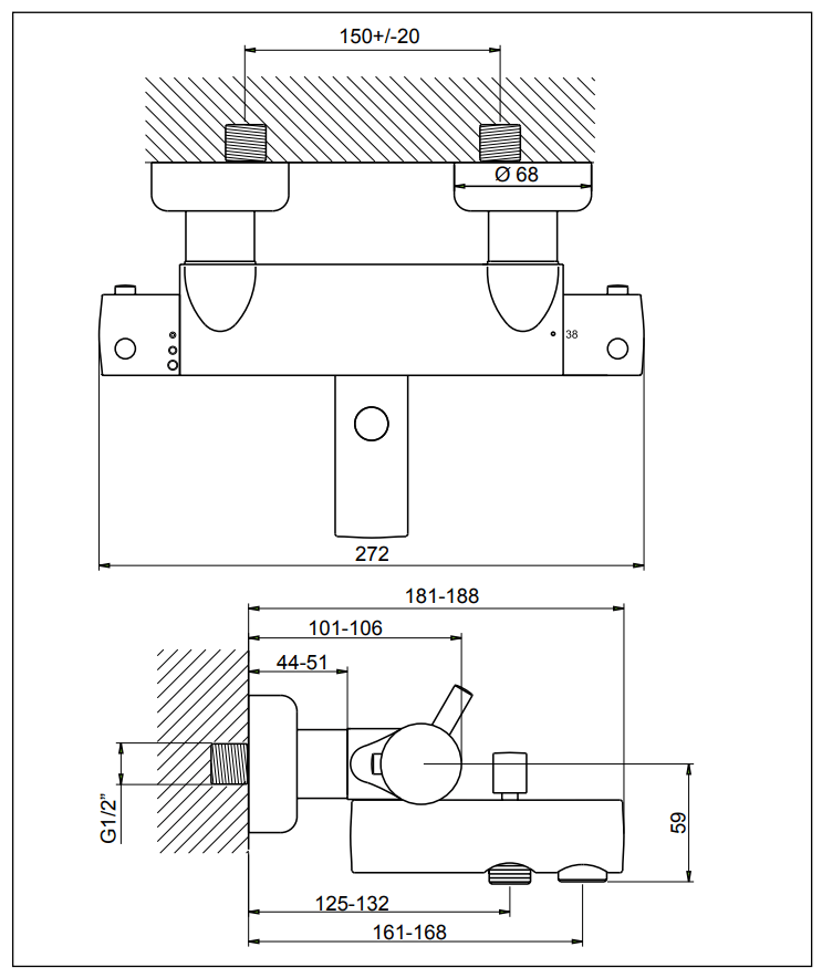 Термостат для ванны Kaja Ipuri 34510-С 34510С - Вид №1