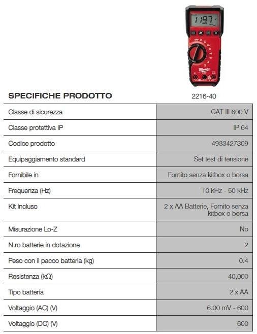 MILWAUKEE Мультиметр sun-id-1371195 - Вид №1
