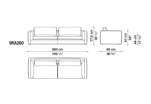 Угловой диван из ткани B&B Italia Ричард ARCH-00040927 - Вид №35