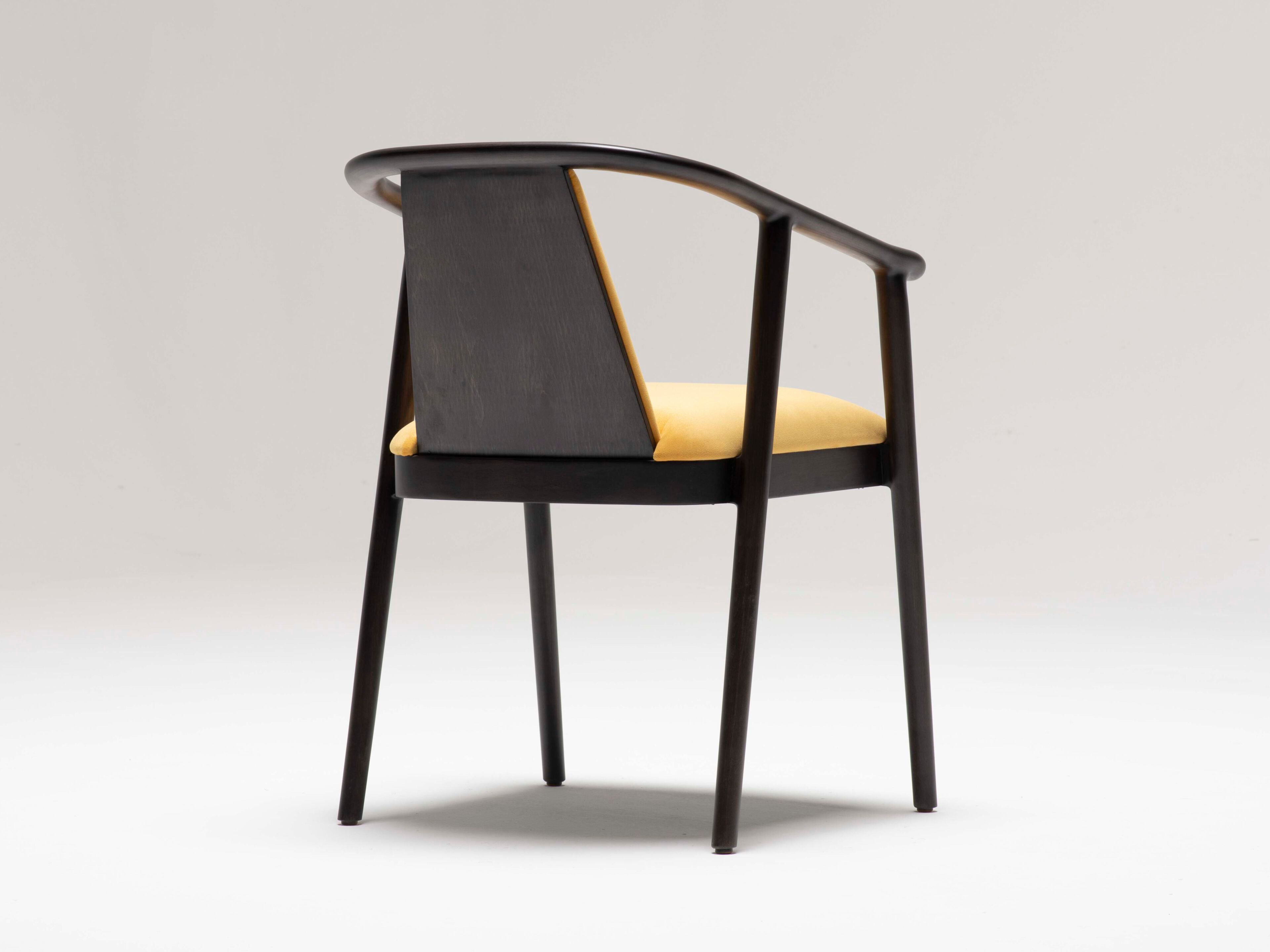 Стул из кожи и ясеня с подлокотниками Papell Design гостиница ARCH-00077504 - Вид №8