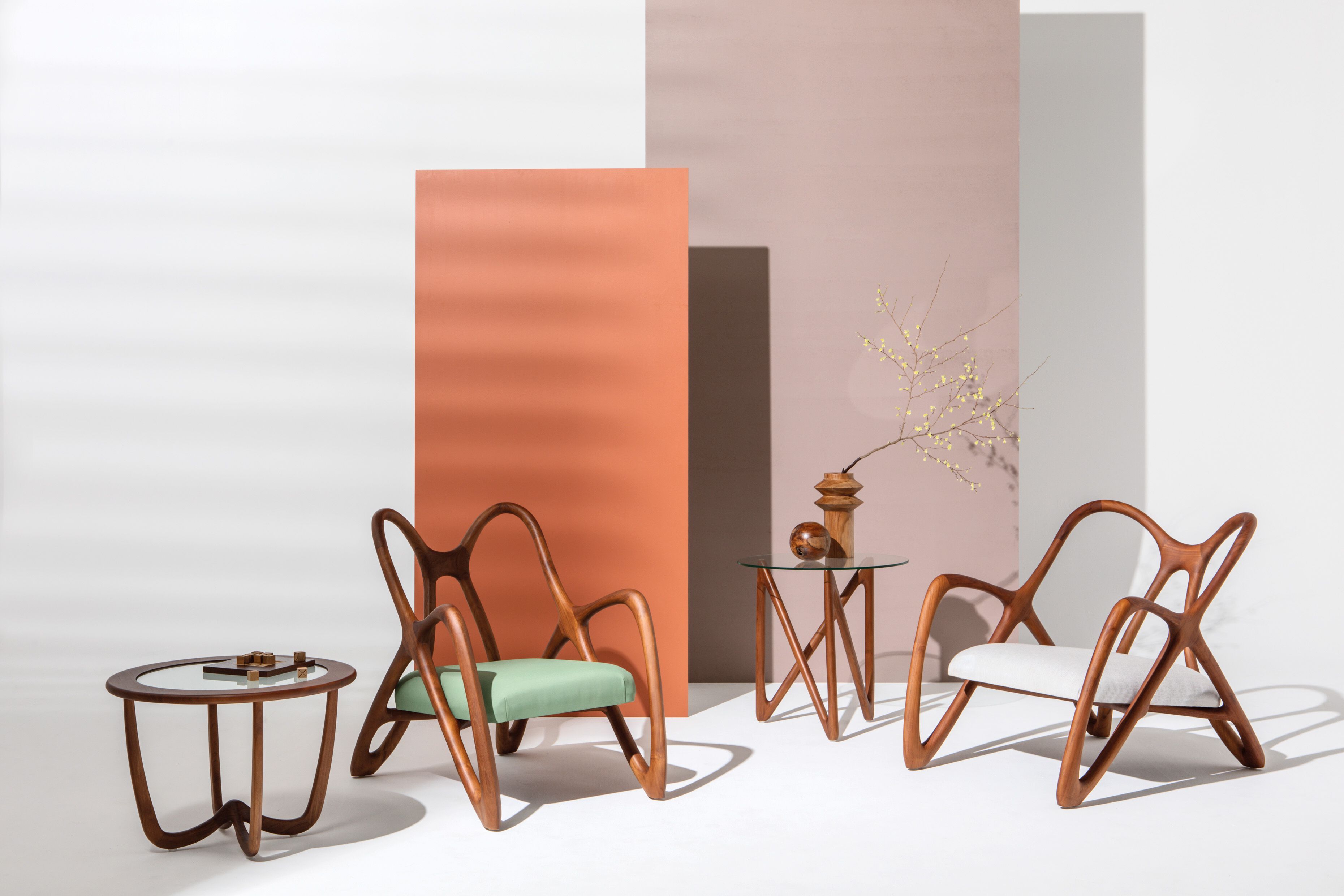 Высокий стол из тикового дерева со стеклянной столешницей Il Giardino di Legno Nanto ARCH-00055410 - Вид №1