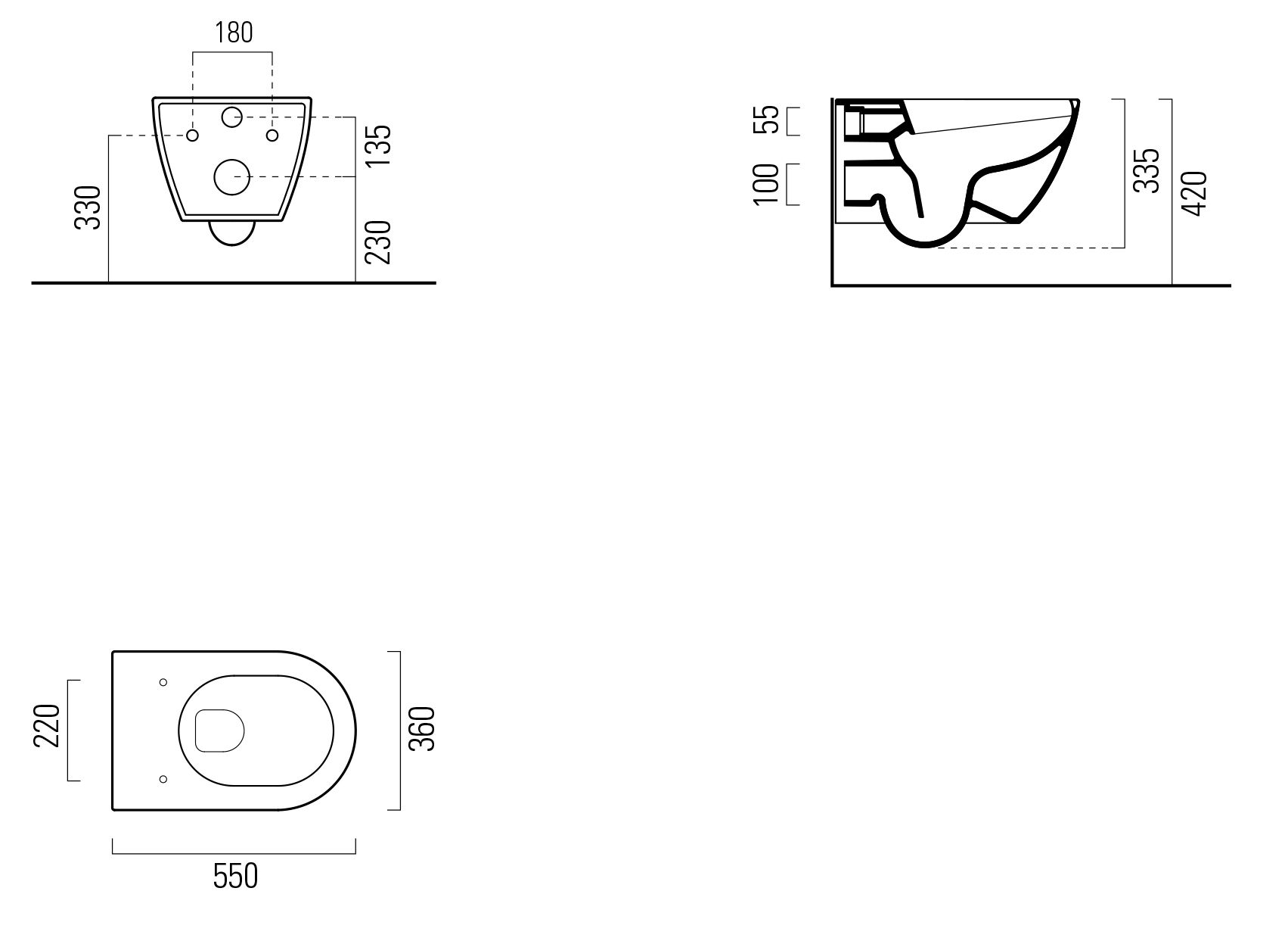 Керамический настенный туалет GSI ceramica Color Elements ARCH-00136073 - Вид №16