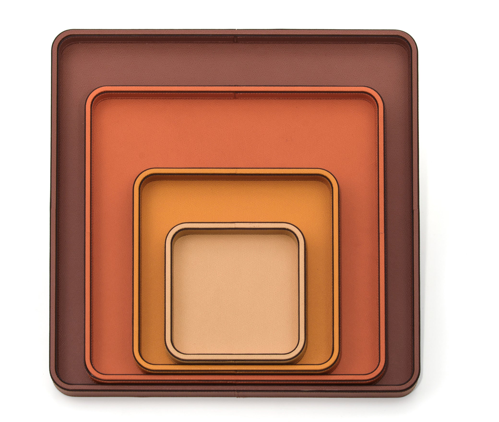 Квадратный поднос Джейн - 16x16 см / тканая кожа_coffee Pinetti 00.1480.061.015 - Вид №1