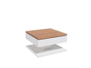 Наружное сиденье из бетона и дерева