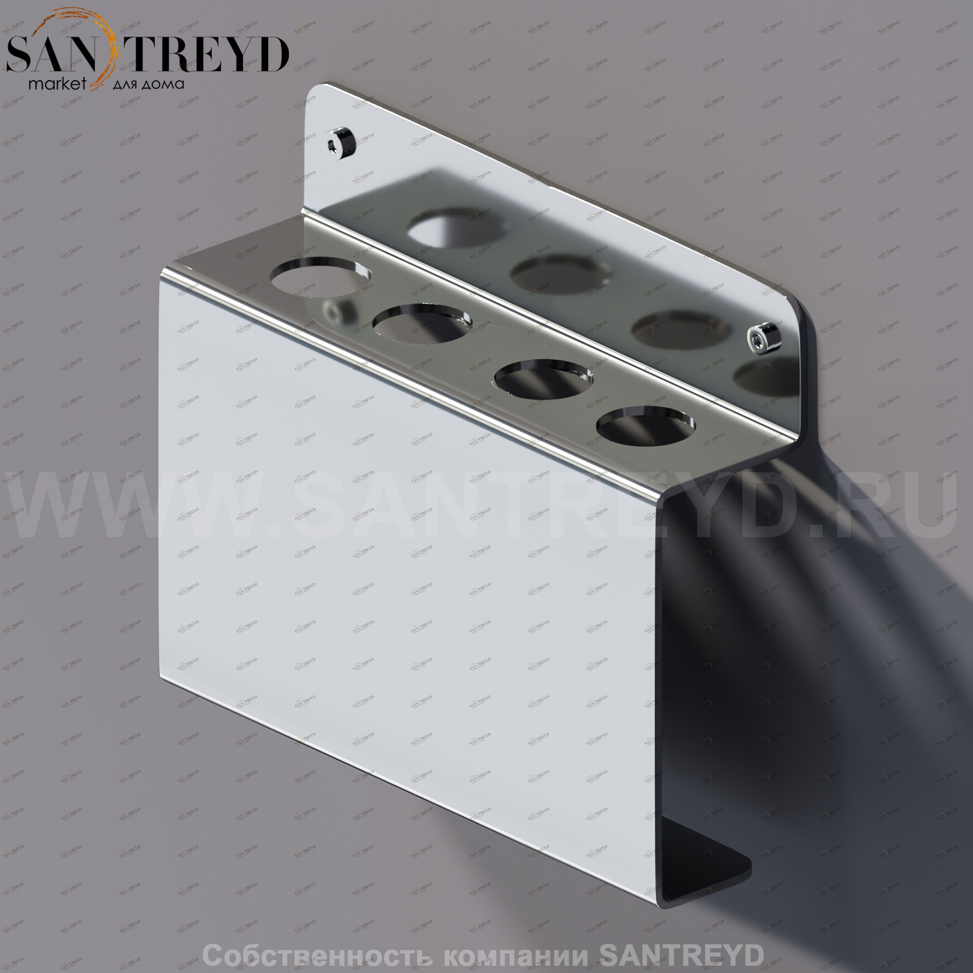 Agape MACH 2 Держатель для зубных щеток хромированный AMC20931A