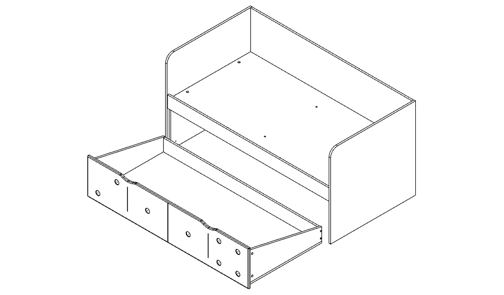 Детский диван-кровать с дополнительным спальным местом "Продленка" МАНДАРИН ПРОДЛЕНКА 178747 Белый Santreyd  - Вид №5