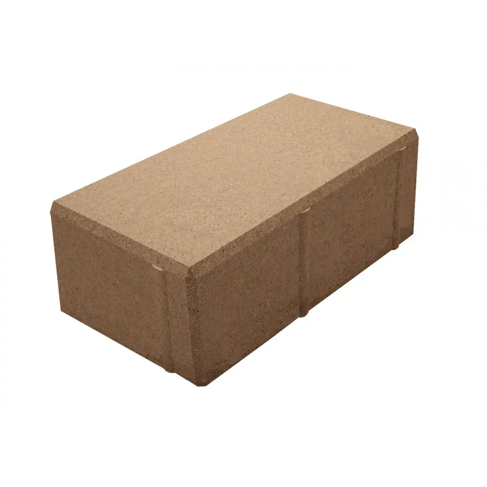 Плитка тротуарная Призма 200x100x80 мм цвет коричневый 85263201 STLM-2035410 Santreyd 