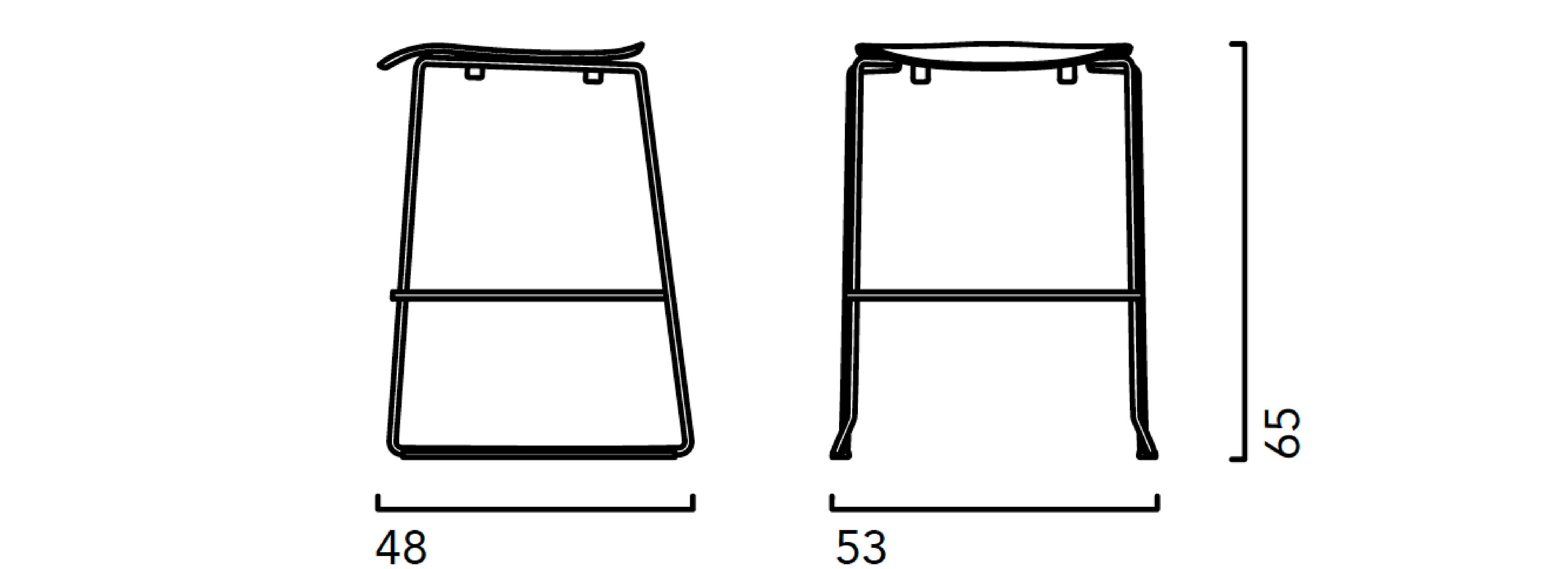 Штабелируемый табурет из стали и дерева Crassevig ARCH-00082133 - Вид №1