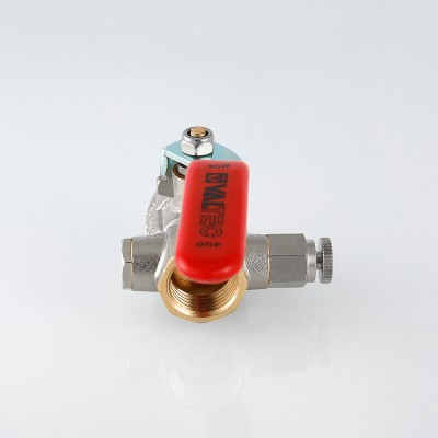 VT.245.N.05 Кран шаровой муфтовый с дренажем и воздухоотводчиком Valtec 3/4"  - Вид №2