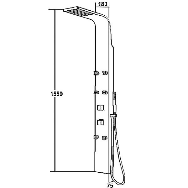 00180621 Душевая панель Kanggu ML Santreyd  - Вид №1