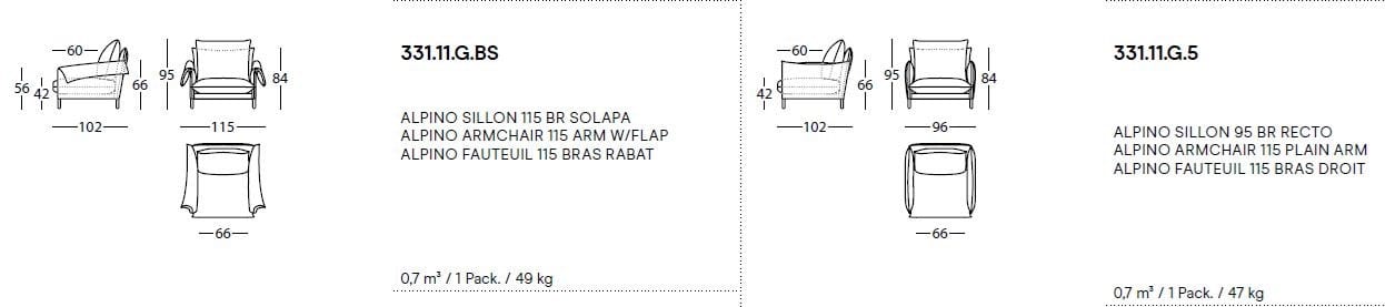 Кресло с подлокотниками SANCAL Альпийский ARCH-00134933 - Вид №2
