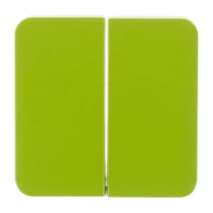 Накладка для выключателя/переключателя Lexman Cosy 2 клавиши, цвет зелёный