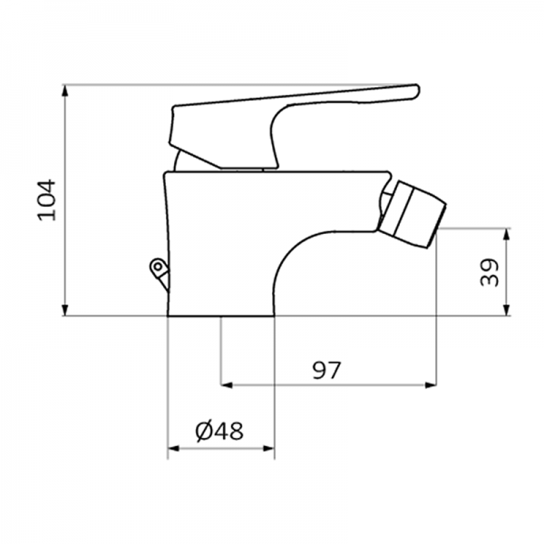 35710320 BASIC Черный Биде Смеситель Черный GRB MIXERS E-PLUS - Вид №1