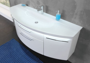 WUA35127M(722/161) Puris Classic Line, тумба под раковину 1200 мм, цвет белый высокоглянцевый