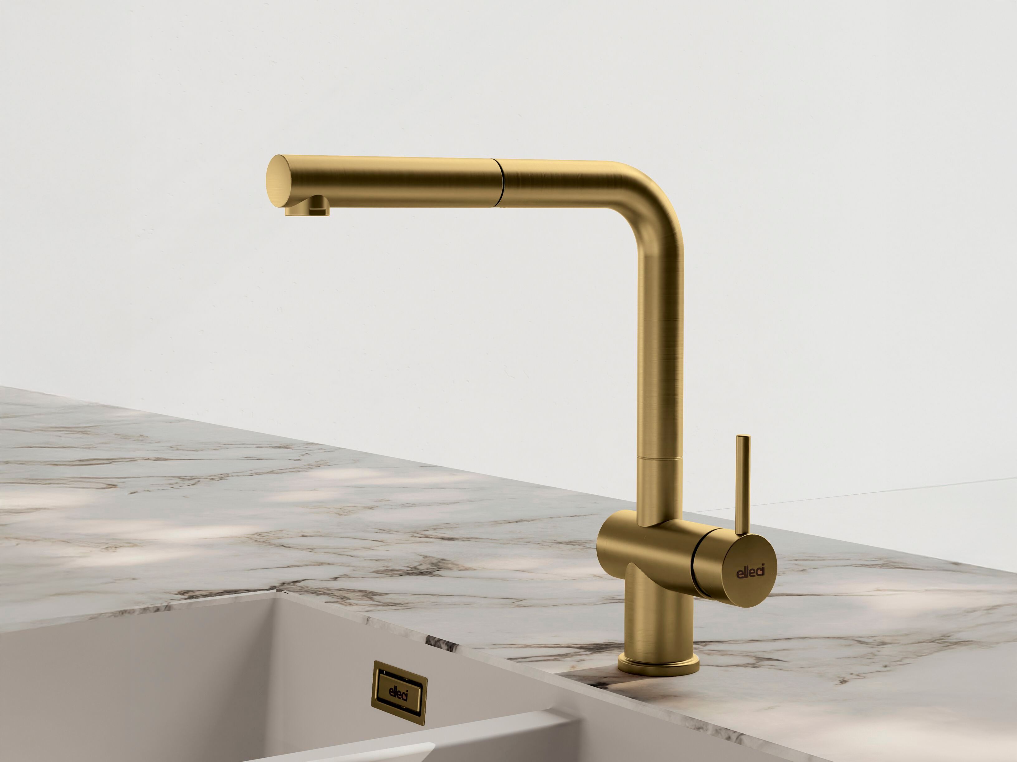 Однорычажный смеситель для кухни с выдвижным ручным душем Elleci Elite Kitchen ARCH-00077973