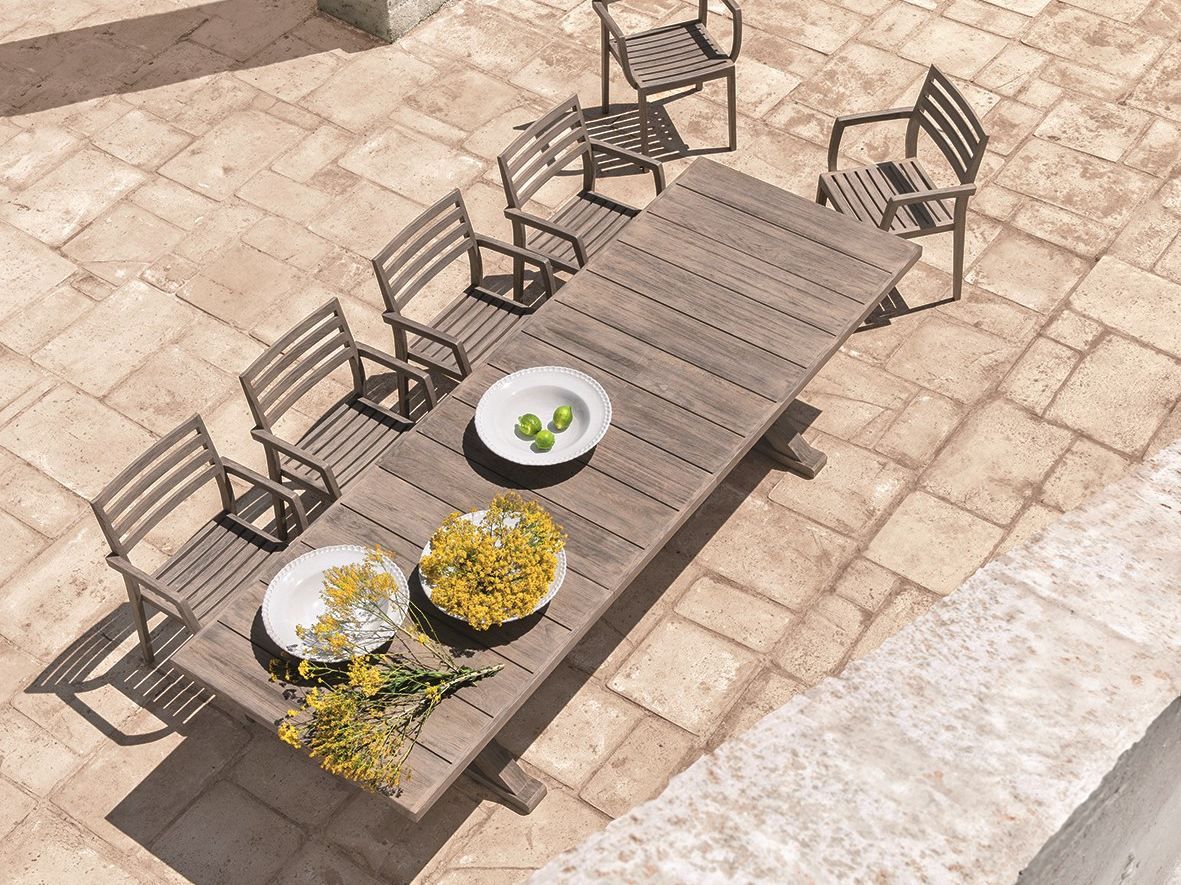 Прямоугольный садовый стол из тикового дерева Ethimo ARCH-00092594 - Вид №2