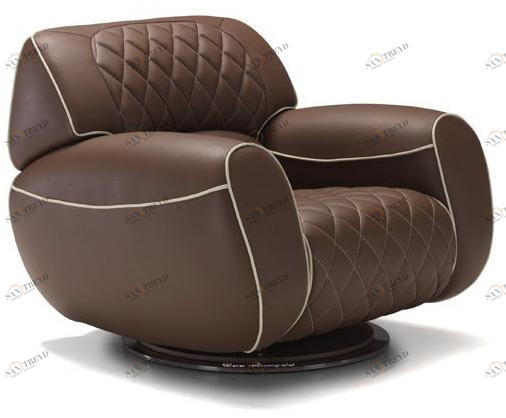 Tonino Lamborghini Casa Поворотное кожаное кресло с подлокотниками Imola sun-id-1367692