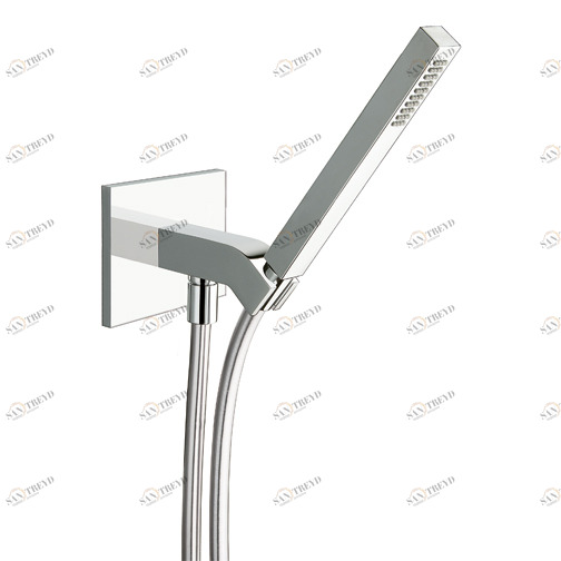 CRIPD613 Изогнутый держатель для душа со встроенным сливом для воды, гибкий шланг LONG LIFE и ручной душ из АБС-пластика Cristina Rubinetterie 