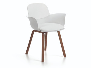 Кожаный стул со встроенной подушкой