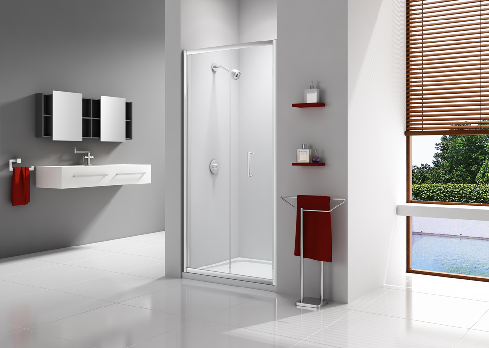 Дверь душевая для установки с боковой панелью A0300B0 Merlyn Ionic Хромированный  - Вид №1