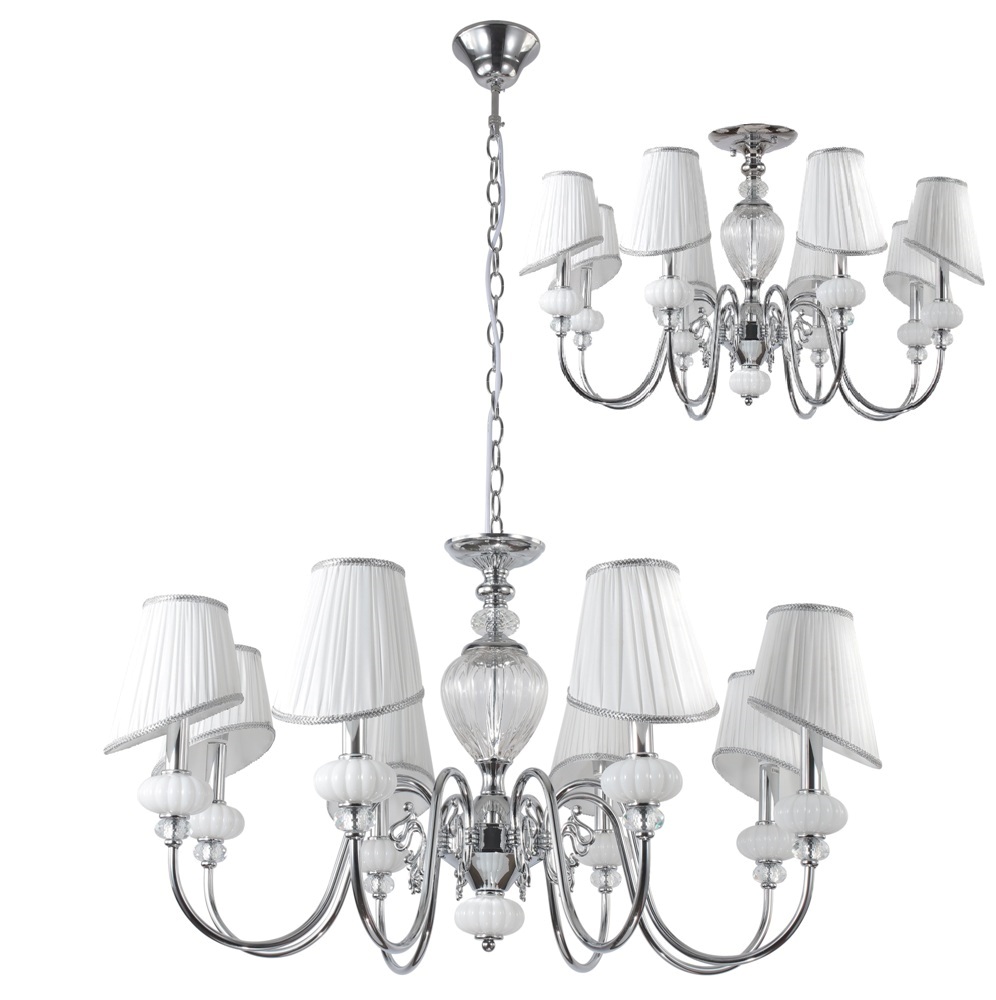 Подвесная люстра Crystal Lux Alma White SP-PL8 CRYSTAL LUX ДИЗАЙНЕРСКИЕ, ALMA 108717 Белый  - Вид №2