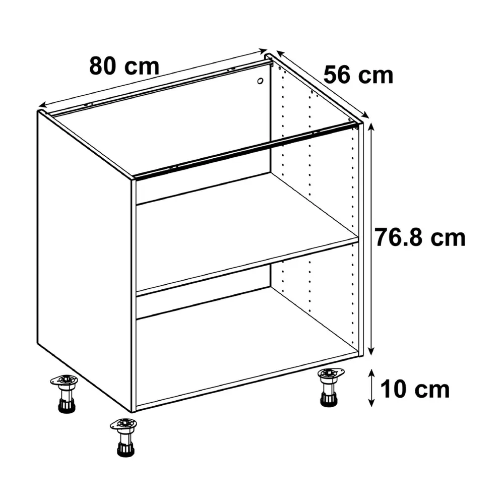 Каркас напольный DELINIA ID для кухни 80×56 см белый ЛДСП 82000359 STLM-1485385 - Вид №16