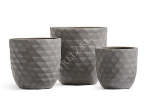 41.1020-0037-WB-37 Кашпо  ERGO - серия Diamond - Чаша-конус - Мокко Цветочная коллекция