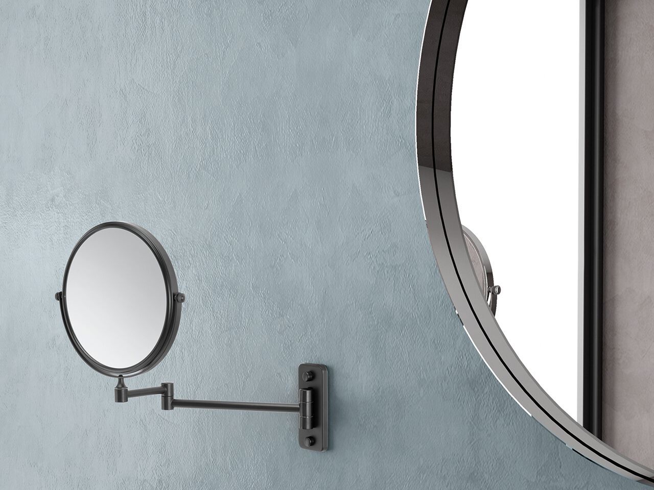 Настенное круглое увеличительное зеркало из нержавеющей стали GEDY GAIA ARCH-00044784 - Вид №3