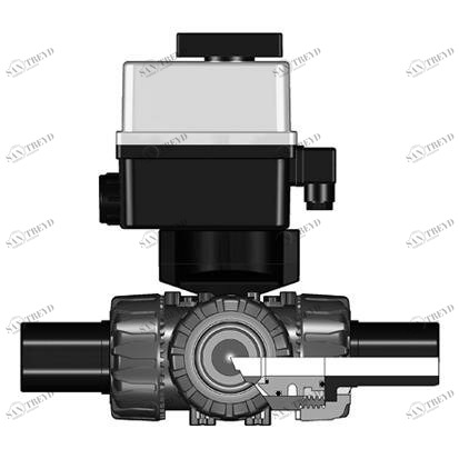 SANIT 303114206 3/2-ходовой шаровой кран ТКД, ПП д, 20 - 63 г, ПП Л.С. шт, L-отверстие 