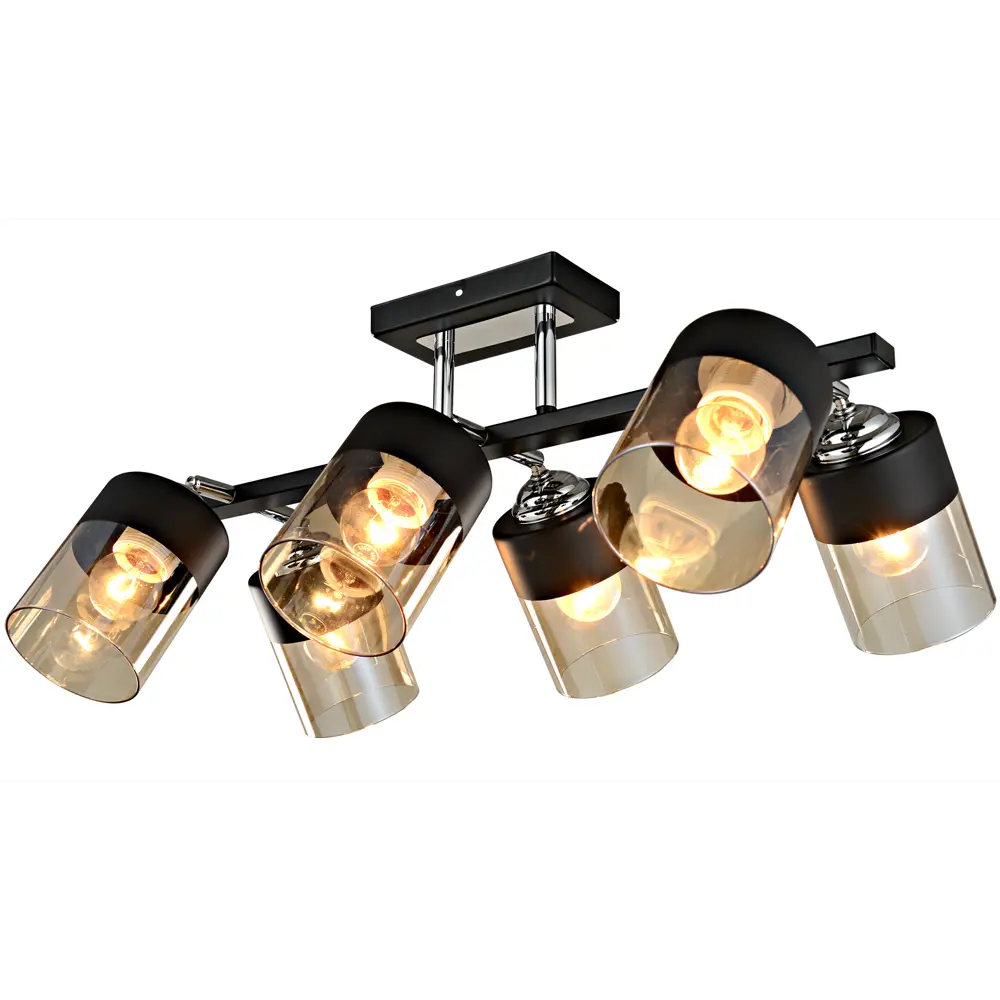 Люстра потолочная KREAFORTA Vereya 6 ламп цвет черный STLM-2123670 - Вид №3