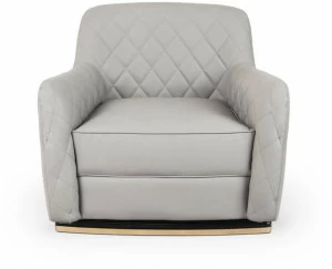 LUXXU Стеганое кожаное кресло с подлокотниками Charla