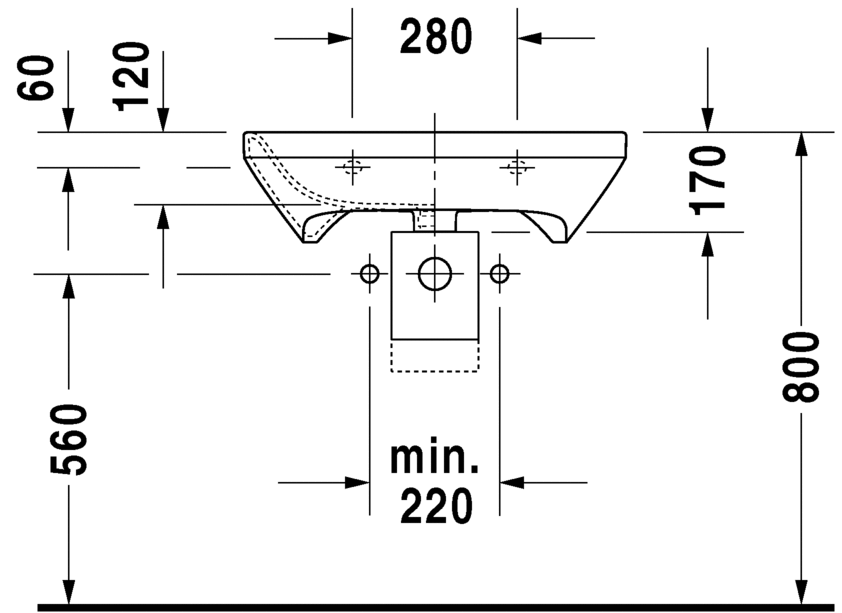 2330650070 Подвесная раковина настенная овальная Duravit Durastyle - Вид №3