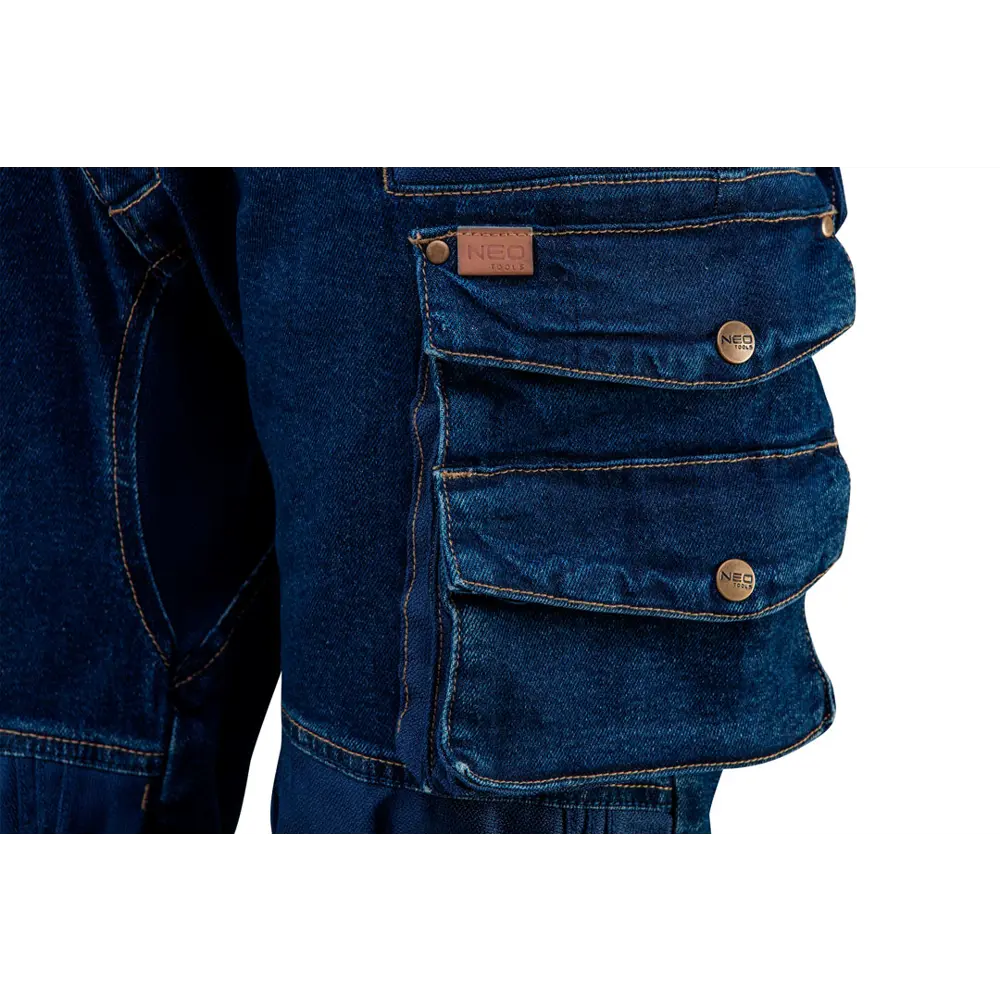 Брюки рабочие с усилением колена Neo Tools Denim синие размер XS рост 172-175 83303327 STLM-2010856  - Вид №4