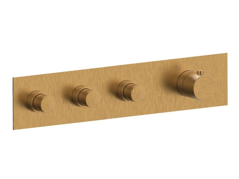 Термостатический смеситель для душа с 4 отверстиями с пластиной Rubinetterie Frattini отдельная эстетика ARCH-00065531