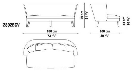 Maxalto 2-местный тканевый диван Febo sun-id-1381423 - Вид №5