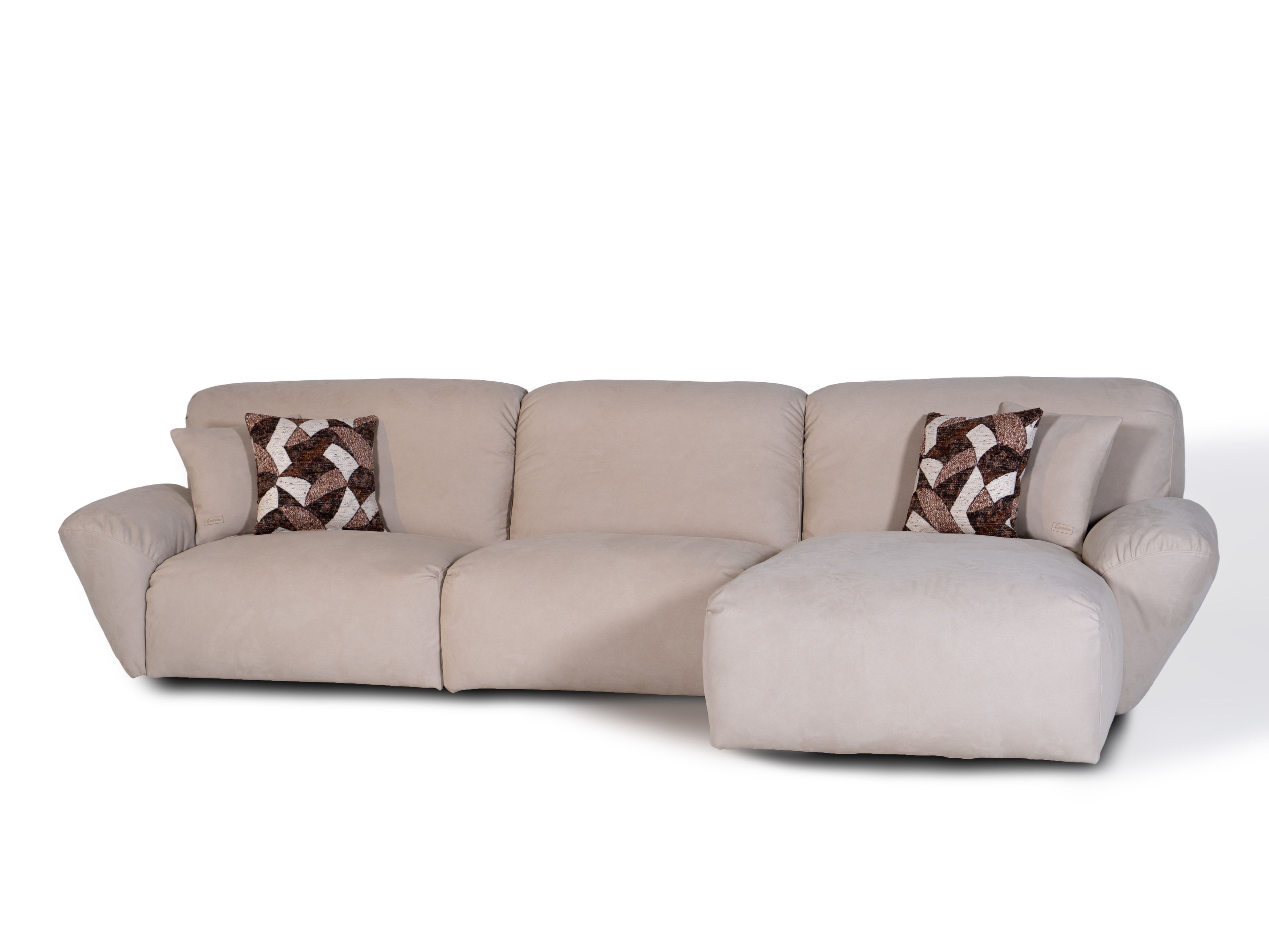 Диван из микрофибры с полуостровом Mantellassi 1926 Beluga ARCH-00112235