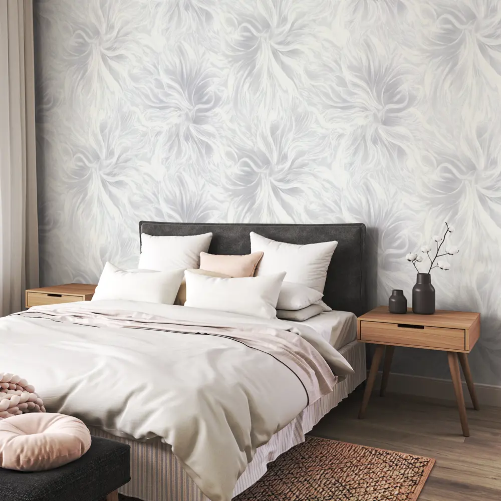 Walldecor Exclusive Мэри - серые флизелиновые обои с абстрактным узором 89401947 STLM-1576322 - Вид №3