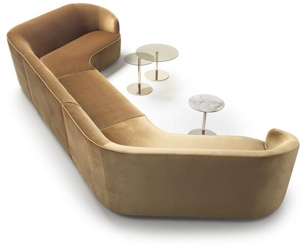 Marelli Изогнутый диван из ткани Moon sun-id-1418419 - Вид №4