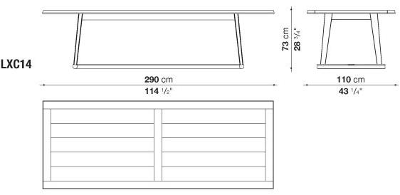 Maxalto Прямоугольный стол из дуба Recipio sun-id-1462807 - Вид №9