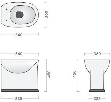 Приставной унитаз напольный Белый Ceramica Flaminia Madre Италия sun-id-1438725 - Вид №5
