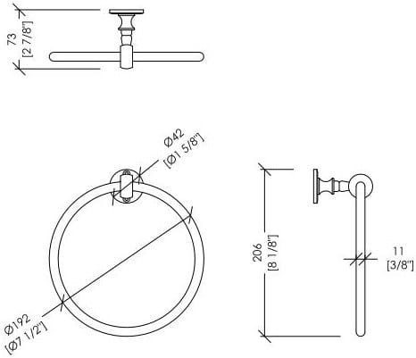Держатель для полотенец из латуни Devon&Devon первый класс ARCH-00115677 - Вид №2