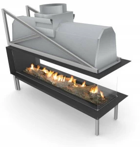 Planika Трехсторонний газовый камин Sinatra 2400