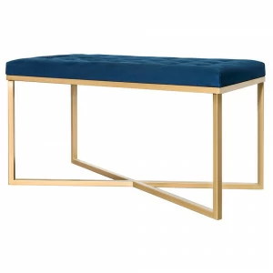 Банкетка "Сапфир" на золотом основании FOR MISS ДИЗАЙНЕРСКИЕ 263988 Золото;синий