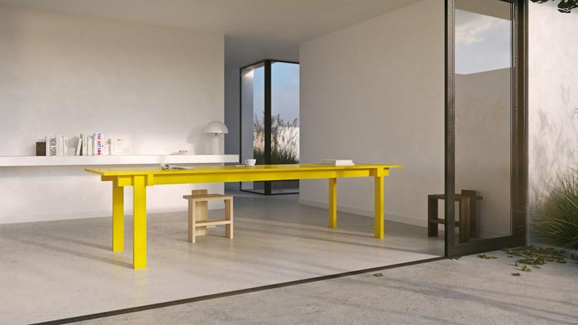 Moca Прямоугольный деревянный стол Rib sun-id-1425498 - Вид №1