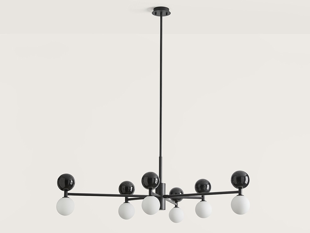 092134 Люстра 6L черная - черный мрамор Aromas del Campo Dalt - Вид №2