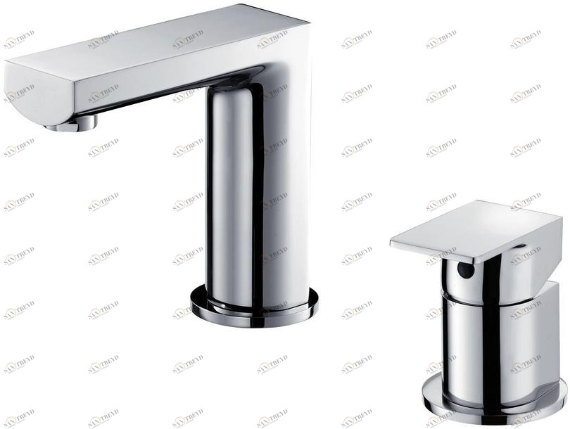 JUSTIME Смеситель для умывальника с одной ручкой на 2 отверстия Arch 6790-x0-80cp